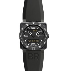 Bell & Ross Type Aviation Quartz 42mm Mens Watch Replica BR 03 TYPE AVIATION CARBON